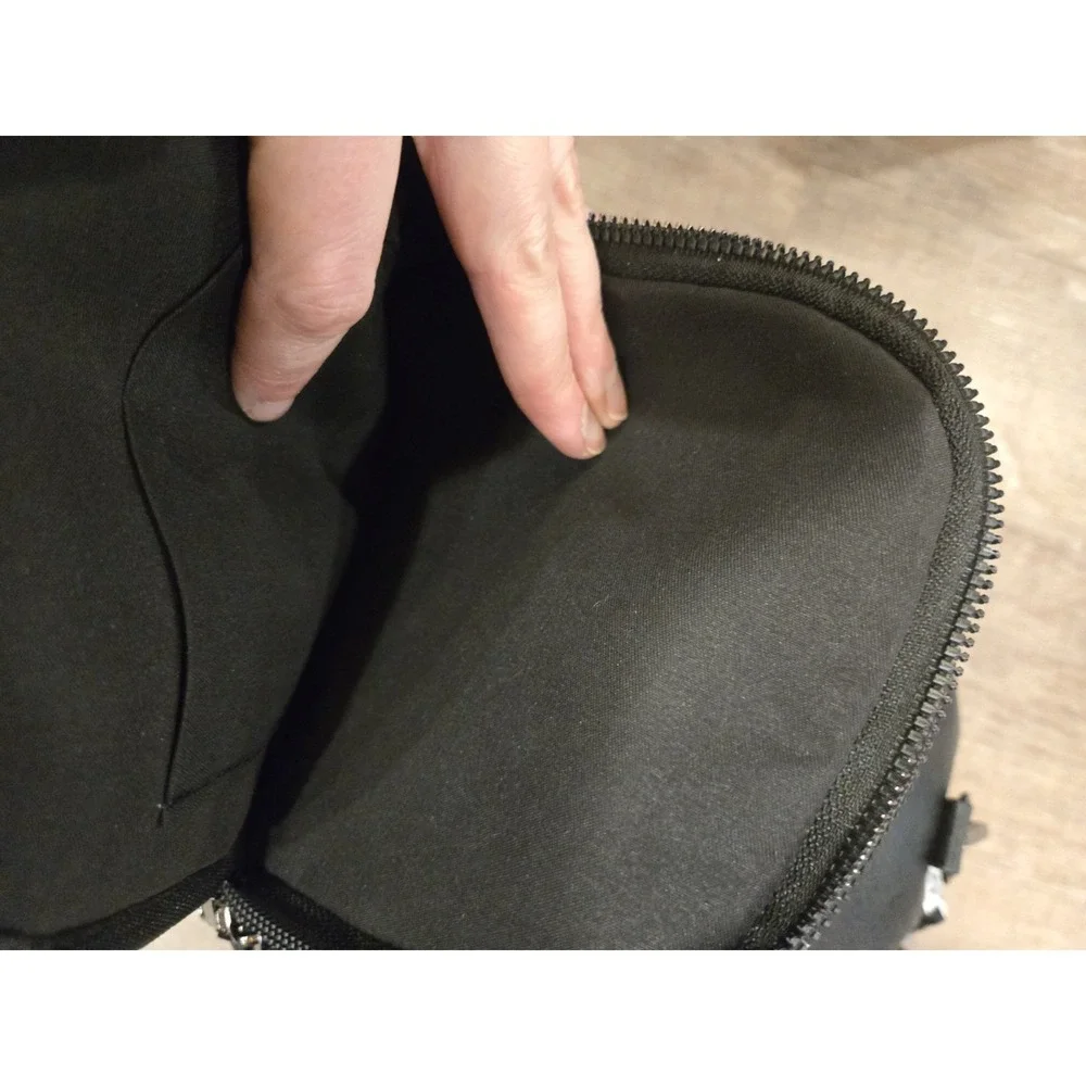 Sam & Hadley Guitar Strap Sling Bag‎ Black 4 Pockets Stud Embellishment Moto